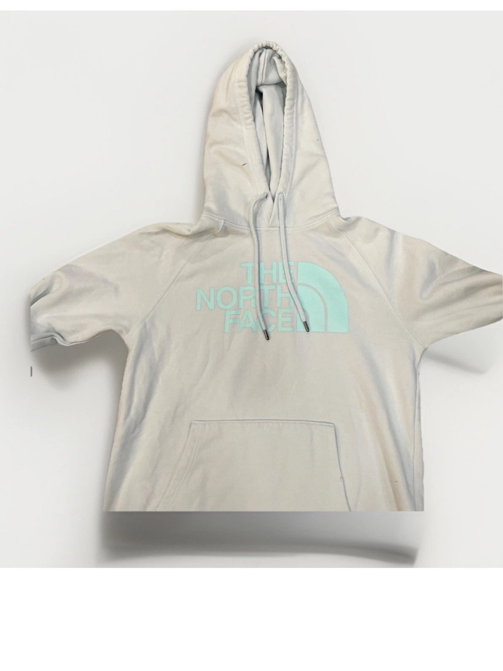 Women’s The North Face Light Teal Green Hooded Kangaroo Pocket Sweatshirt Size M